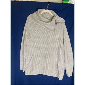 Talbots Grey Zipper Sweater M
